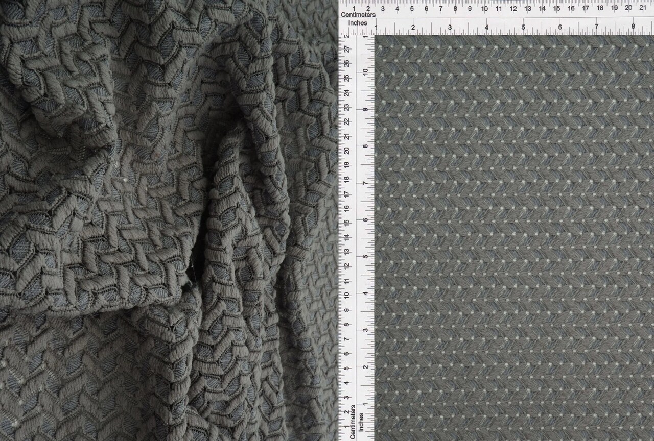 1 Yard Crochet Lace Fabric, 58/60″ Wide Polyester Spandex Blend